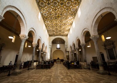 Moorish coffered ceiling in the Cathedral of Otranto