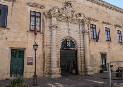 Maglie and its baronal palace, currently the Institute Francesca Capece, High School